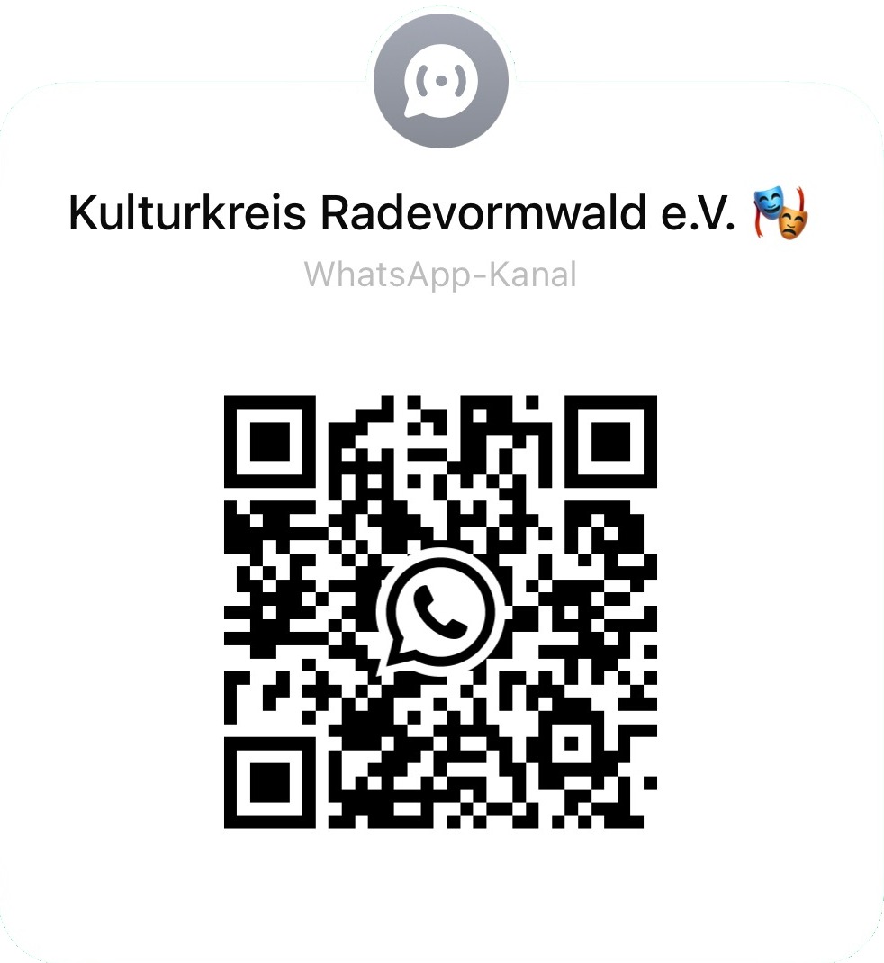 QR-Code zum WhatsApp-Kanal des Kulturkreis Radevormwald